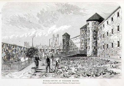 Friedhof im Millbank Prison, aus 