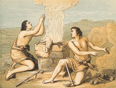 Das Opfer von Kain und Abel von English School