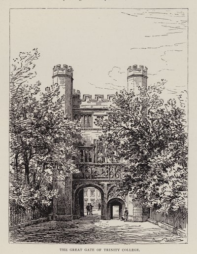 Cambridge: Das große Tor des Trinity College von English School