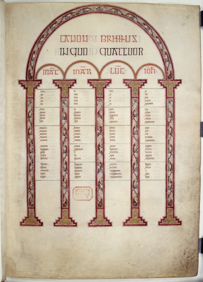 Kanontafeln, Illustration aus den 