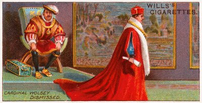 Kardinal Wolsey wird von König Heinrich VIII. entlassen von English School