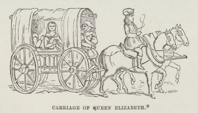 Kutsche von Königin Elizabeth (Gravur) von English School