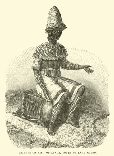 Cazembe oder König von Lunda, südlich des Moero-Sees von English School