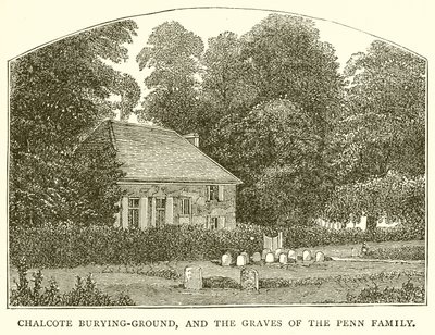 Chalcote-Friedhof und die Gräber der Familie Penn von English School