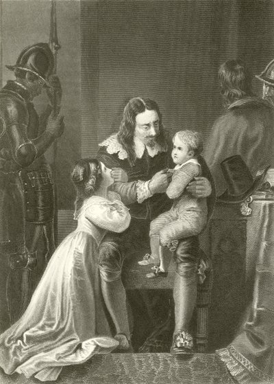 Karl I. verabschiedet sich von seinen Kindern von English School