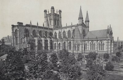 Chester: Die Kathedrale, von den Stadtmauern von English School