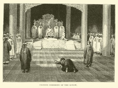 Chinesische Zeremonie des Kotow von English School