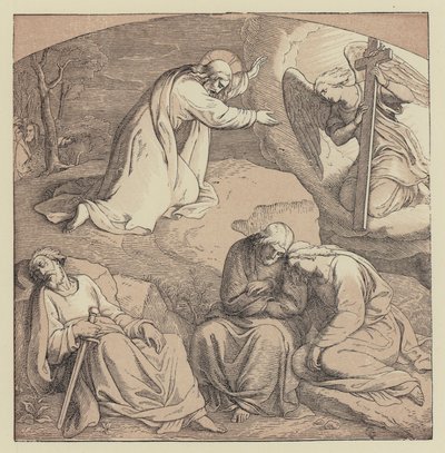 Christus im Garten (Gravur) von English School