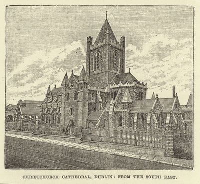 Christchurch-Kathedrale, Dublin, von Südosten von English School