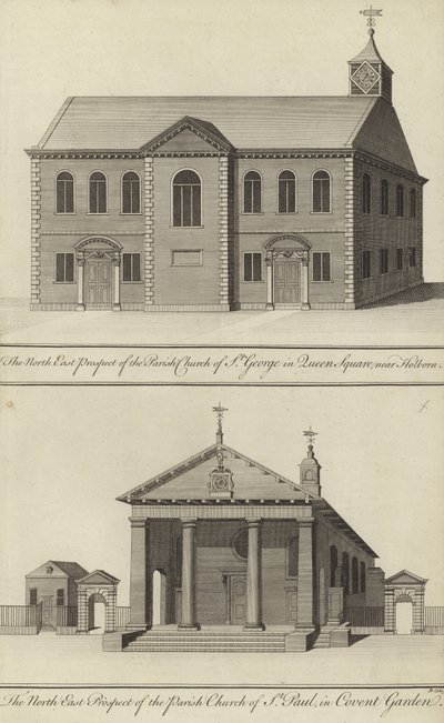 Kirche St George, Queen Square, nahe Holborn und Kirche St Paul, Covent Garden von English School