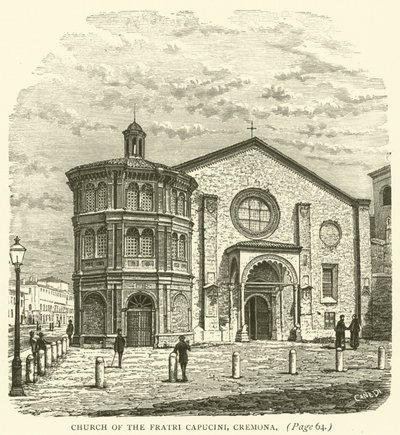 Kirche der Fratri Capucini, Cremona (Gravur) von English School