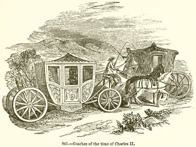 Kutschen zur Zeit von Charles II von English School