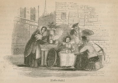 Kaffeestand in einer Londoner Straße von English School
