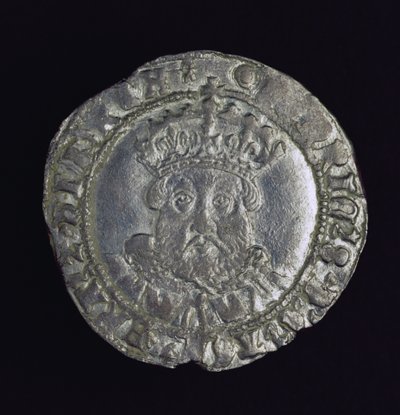 Münze mit dem Kopf von Heinrich VIII. von English School
