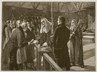 Konferenz zwischen den Häusern des Parlaments, 1835, Illustration aus Cassells Illustrierter Geschichte Englands von English School