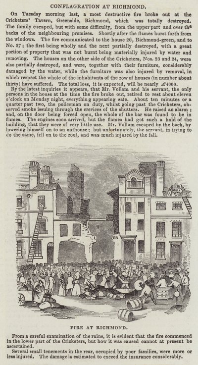Brand in Richmond (Stich) von English School