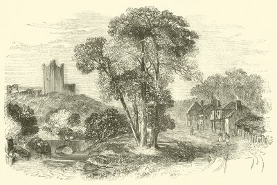 Conisborough (oder Conisbourgh) Castle von English School