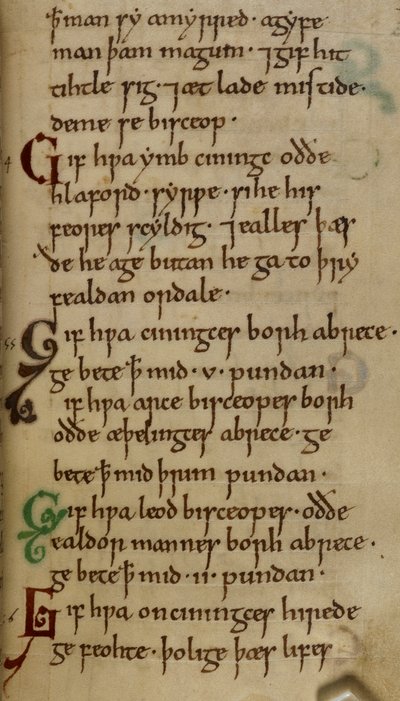 Gesetzbuch von König Knut von English School