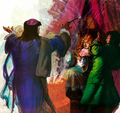 Graf Caetano fügte dem kochenden Quecksilber ein mysteriöses Pulver hinzu von English School