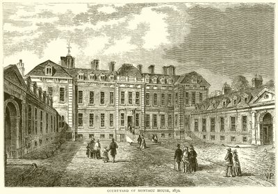 Hof des Montagu House, 1830 von English School
