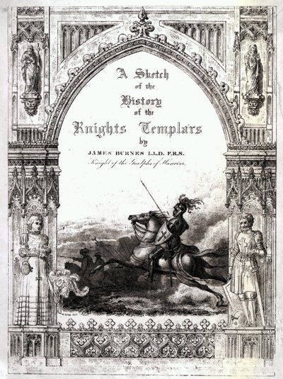 Umschlag von Eine Skizze der Geschichte der Tempelritter, von James Burnes von English School