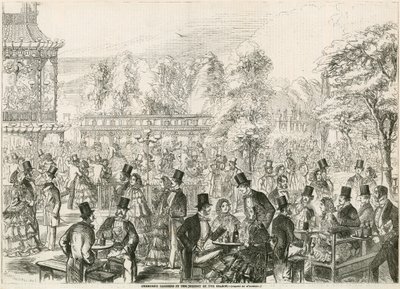 Cremorne Gardens, London, in der Hochsaison von English School