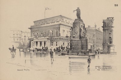 Krim-Denkmal und Athenaeum Club, Pall Mall von English School