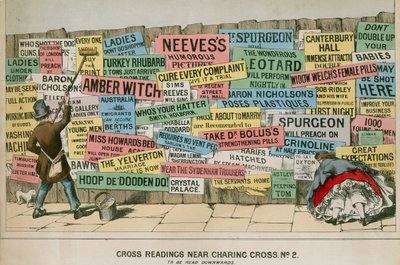 Kreuzlesungen in der Nähe von Charing Cross, London von English School