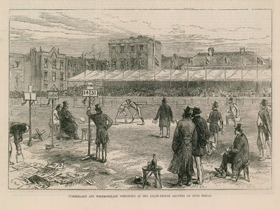 Cumberland- und Westmoreland-Ringen auf dem Lillie Bridge Ground am Karfreitag von English School