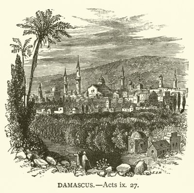 Damaskus (Apostelgeschichte, ix, 27) von English School