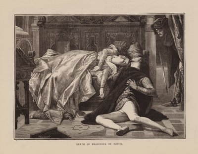 Tod von Francesca De Rimini (Gravur) von English School