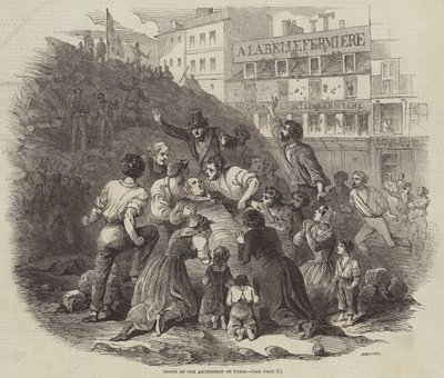 Tod des Erzbischofs von Paris (Stich) von English School