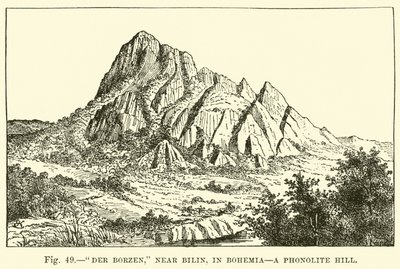 Der Borzen, bei Bilin, in Böhmen, ein Phonolith-Hügel von English School