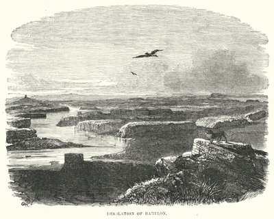 Verwüstung Babylons (Gravur) von English School