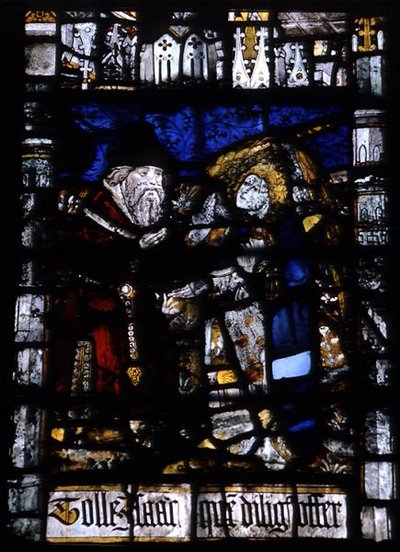Detail eines der Fenster, Mitte des 15. Jahrhunderts von English School