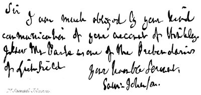 Dr. Samuel Johnson von English School