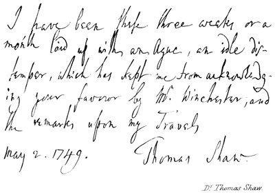 Dr. Thomas Shaw von English School