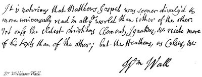 Dr William Wall von English School