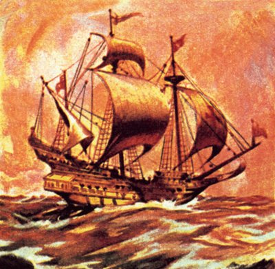Drakes Golden Hind von English School
