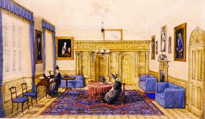 Saloninterieur eines Landhauses, ca. 1830 von English School