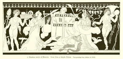 Trunkene Gelage des Herakles von English School