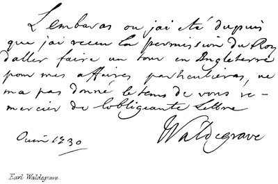 Earl Waldegrave von English School