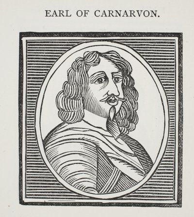 Earl of Carnarvon, Illustration aus Chap-books des achtzehnten Jahrhunderts von John Ashton, veröffentlicht 1882 von English School