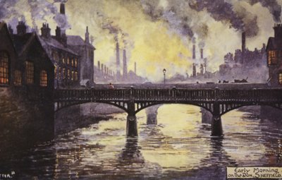 Früher Morgen am Don, Sheffield von English School