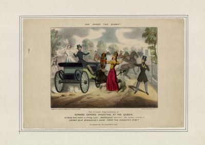 Edward Oxford schießt auf die Königin, gerettet von Britannia von English School