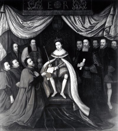 Edward VI (1537-53) gewährt die Charta an Bridewell und Bethlehem Krankenhäuser im Jahr 1553 von English School
