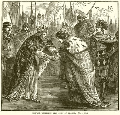 Edward empfängt König Johann von Frankreich von English School
