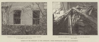 Auswirkungen der Explosion im Admiralität (Gravur) von English School