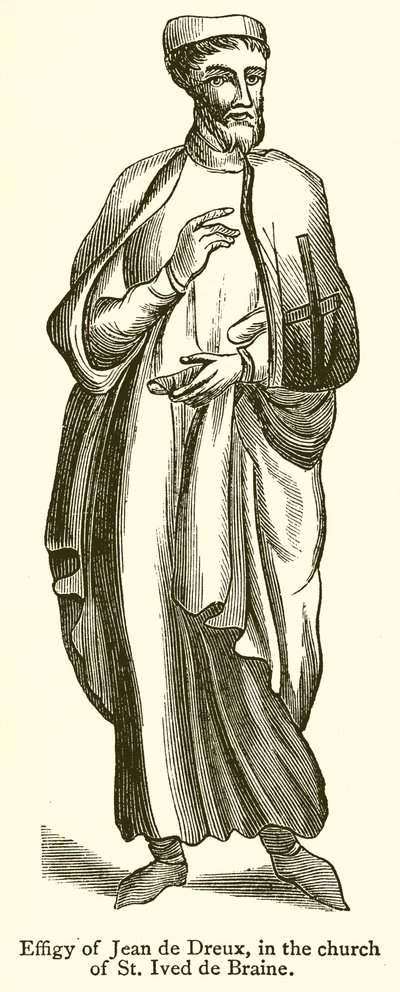 Abbild von Jean de Dreux in der Kirche von St. Ived de Braine von English School