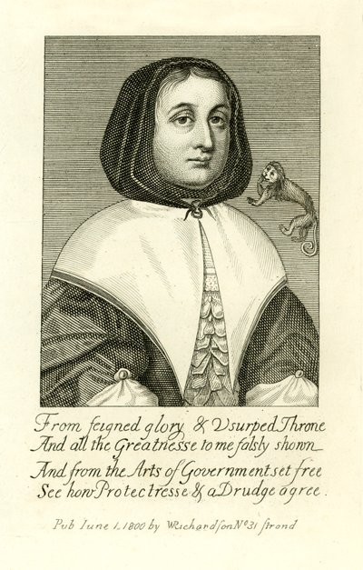 Elizabeth Cromwell, Ehefrau von Oliver Cromwell, Illustration aus A Biographical History of England von J. Granger von English School